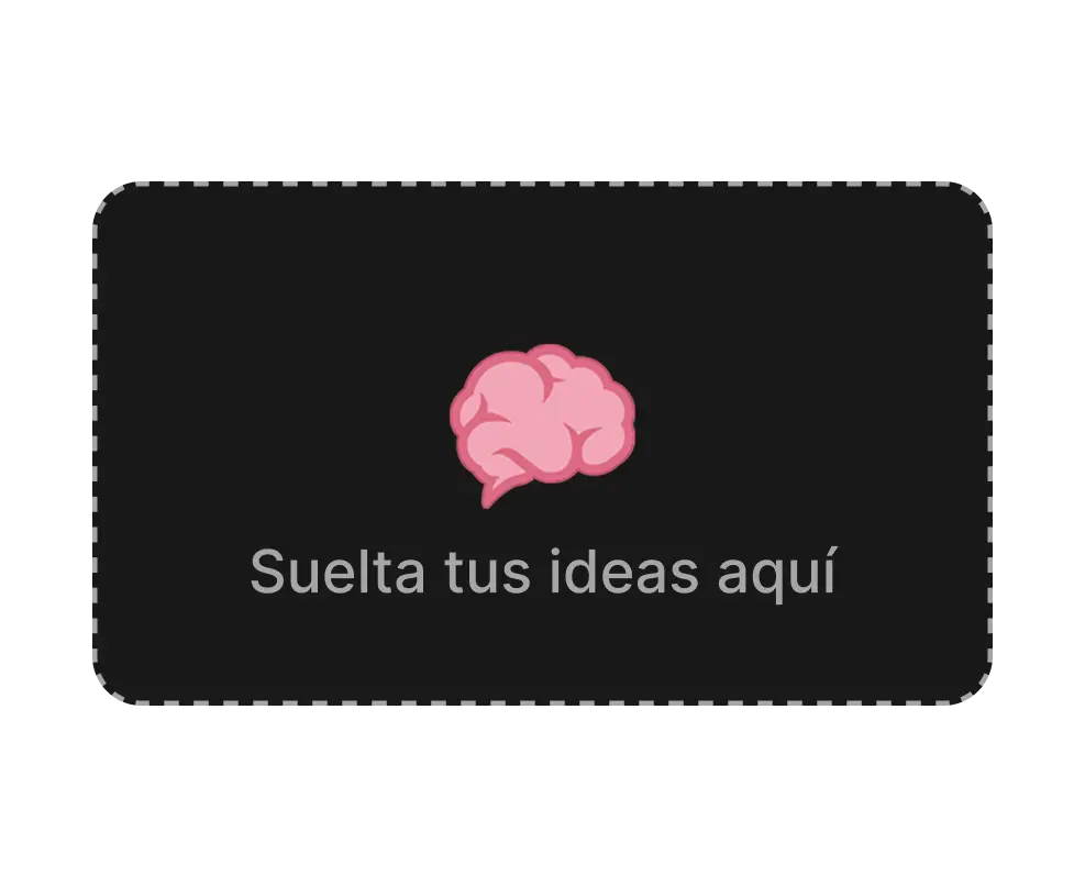 Icono que representa brainstorming o notas
